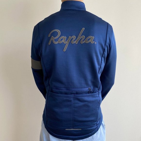 Rapha Navy Blue Cycling Winter Jersey Jacket Size Medium - Picture 4 of 8